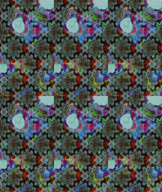 Mavi renkte çiçek desenli çizim, el yapımı papatyalar, papatyalar. Tekrar eden çiçek arkaplanı, zarif mavi çiçek duvar kağıdı.