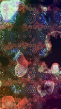 Kahverengi renkte yaz çiçekleri. Çiçekli karalama şeklinde Raster çiçek deseni. Raster illüstrasyonu.