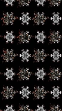 Elle boyanmış suluboya resim çizimleri, çiçekler ve bitkiler. Siyah renkte çiçekler.