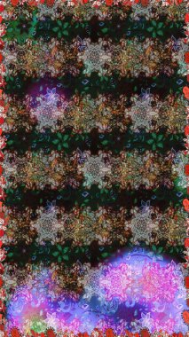 Kabile sanatı boho baskısı, klasik çiçek arkaplanı. Arkaplan dokusu, duvar kağıdı, çiçek temalı gri renkler. Soyut etnik raster pürüzsüz desen.