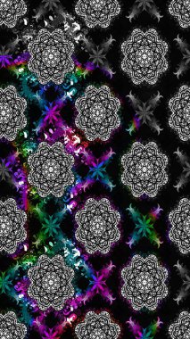 Suluboya çizim kalıbı. Çiçek izi. Suluboya tarzında siyah renkte çiçekler.