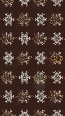 Tomurcukları papatya çiçekleri olan sevimli bir çiçek deseni. Eskiz geçmişi. Raster illüstrasyonu. Kumaş, tekstil, duvar kağıdı baskısı için. Eski usul. Miles Fleur, dandik süs.