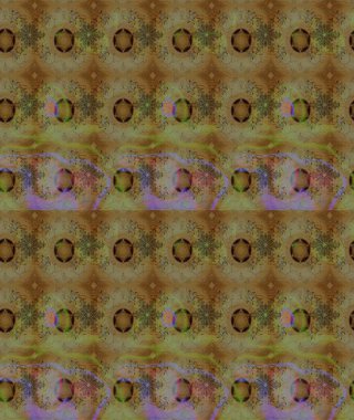 Raster illüstrasyonu. Şirin çiçekli eskiz deseni ve kahverengi renkli yapraklar, suluboya çiçek deseni, duvar kağıdı, kart veya kumaş için fayanslı.