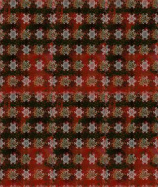 Tropik, dikişsiz çiçek deseni. Raster illüstrasyonu. Kahverengi ve gri renkte çiçekler.