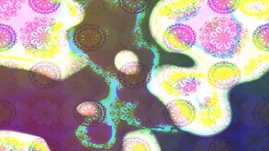 Çiçekli eskiz çizimi. Tarafsız renklerde çiçekler. Renkli Yaz Temalı eskiz kalıbı. Düz Çiçek Elementleri Tasarımı.