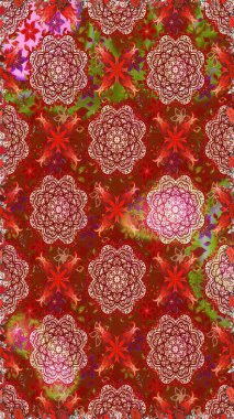 Çiçekli yaz çiçekleri. Moda baskıları için zarif bir şablon. Kusursuz. Motley illüstrasyonu. Küçük çiçekte güzel bir desen. Küçük renkli çiçekler..