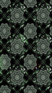 Çiçekli eskiz deseni. Suluboya çizimi. El çizimi. Siyah renkte çiçekler.