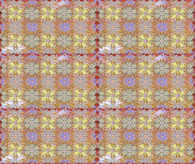 Bahar mevsimi. Tatil havası. Nazik romantik baskı. Raster dikişsiz şirin çiçek deseni. Tarafsız ve bej renkli çiçekler.