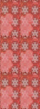 Şirin çiçek elementleri. Kusursuz. Raster illüstrasyonu. Pembe ve kahverengi renkte çiçekler.