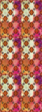 Motley illüstrasyonu. Küçük çiçekte güzel bir desen. Moda baskıları için zarif bir şablon. Küçük renkli çiçekler. Turuncu ve kahverengi çiçekli bahar çiçekleri.