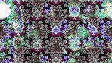 Tropik çiçek desenleri. Gri renkli çiçekler. Raster illüstrasyonu.