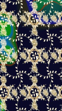 Raster çiçekli arka plan. Düz Çiçek Elementleri Tasarımı. Yazdır. Renkli Yaz Temalı eskiz kalıbı. Güzel kumaş deseni. Güzel çizim şekli..