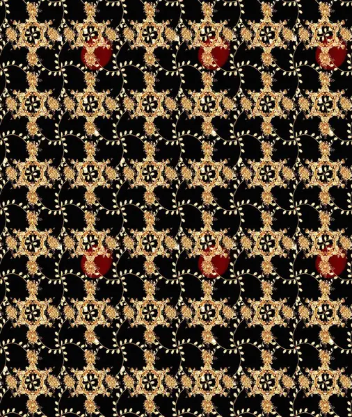 Raster - stok. Eskiz arkaplan modeli. Yapraklı çiçekler ve siyah renkli papatya çiçekleri..