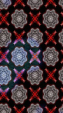 Eskiz klasiği. Raster Şirin kumaş deseni. Renkli Bahar Teması eskiz kalıbı. Düz Çiçek Elementleri Tasarımı.