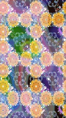 Küçük çiçekteki sevimli çiçek deseni. Bej renkte çiçekler.