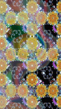 Şekil verilmiş çiçeklerle eskiz deseni. Süslü zentangle çizim dokusu, soyut çiçeklerle süslenmiş. Çiçek deseni duvar kağıdı, şablon dolguları ve web sayfası arkaplanı için kullanılabilir.