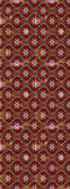 Çiçekler. Soyut etnik raster çizim kalıbı. Vadinin çiçekleri kahverengi renklerde.