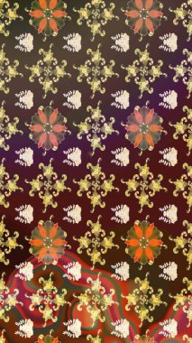 Kahverengi renkte çiçekli çiçek deseni. Suluboya tarzında kahverengi renkte çiçekler.