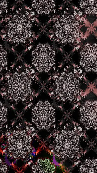 Siyah renkli çiçek desenli eskiz. Suluboya tarzında siyah renkte çiçekler.