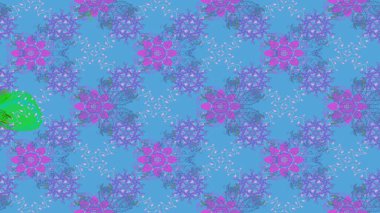 Sevimli küçük çiçek desenle. Raster resim. Çiçek desenli çiçek ve yaprakları ile.