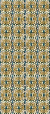 Paisleys zarif çiçek desenli arkaplan duvar kâğıdı çizimi. Klasik stil, güzel, üç boyutlu sanat eseri, altın ve bej, nötr ve mavi desenli yapraklar, süsler..