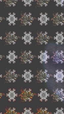 Raster düz çiçek çizim deseni. Hediye ambalaj kağıdı, tebrik kartları, posterler ve pankart tasarımı. Gri renkli çiçekler.