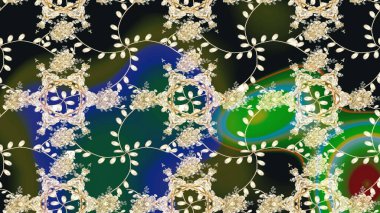 Raster resim. Çiçek desenli çiçek ve yaprakları ile. Sevimli küçük çiçek desenle.