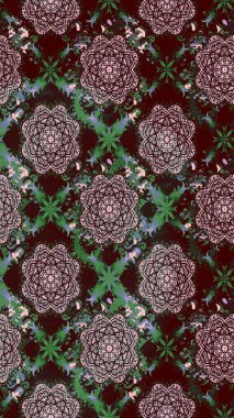 Çiçek rengi eskiz deseni. Raster çiçek izi. Klasik taslak çizimi. Raster Yumuşak kumaş deseni.