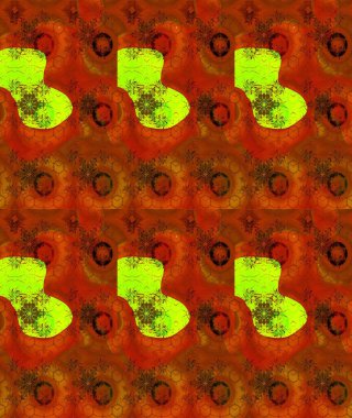 Kahverengi renkli etnik çiçeklerin olduğu zarif bir eskiz modeli. Raster Çiçek İllüstrasyon Şirin Tekstil.