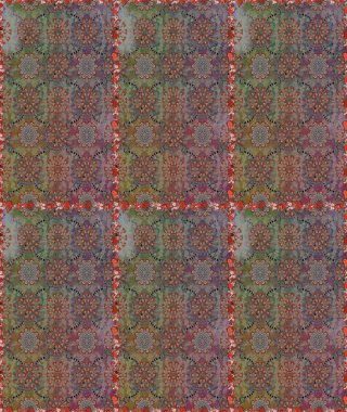 3 boyutlu çiçekler, pürüzsüz. Raster illüstrasyonu. Kahverengi ve gri renklerde.