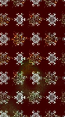 Suluboya çiçekli çiçek deseni. Raster illüstrasyonu. Kahverengi renkli güzel tekstil.