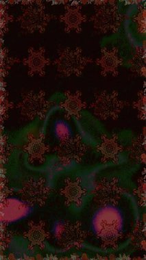 Siyah ve gri renkli çiçekler. Raster illüstrasyonunda kusursuz çiçek deseni. Renkli Bahar Temalı Kusursuz Arkaplan. Düz Çiçek Elementleri Tasarımı.