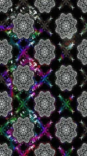 Çiçekli karalama şeklinde Raster çiçek deseni. Nazik, narin çiçek arkaplanı. Siyah renkte çiçekler.