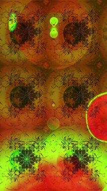 Kahverengi renkli çiçekler. Çiçekli karalama şeklinde Raster çiçek deseni. Nazikçe, güzel çiçek arkaplanı..