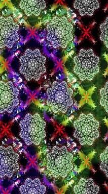 Küçük çiçekteki sevimli çiçek deseni. Raster deseni. Nazik, yaz çiçekleri siyah renklerde. Raster illüstrasyonu.