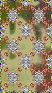 Güzel kumaş deseni. Hoş bir çiçek geçmişi var. Raster illüstrasyonu. Küçük bir çiçekte kusursuz desen.