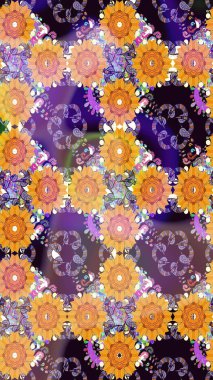 Küçük çiçekteki sevimli çiçek deseni. Güzel karalamalı çiçek desenli çizim. Güzel kumaş deseni. Raster illüstrasyonu.