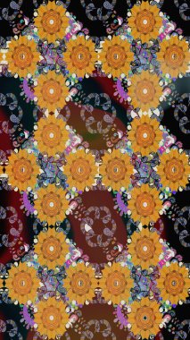 Gömlek, arka plan modelini çiz. Tropik çiçekler. Kahverengi renkte çiçekler.