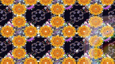 Süslü zentangle çizim dokusu, soyut çiçeklerle süslenmiş. Çiçek deseni duvar kağıdı, desen dolguları ve web sayfası arka planı için kullanılabilir. Şekillendirilmiş çiçekli çizim deseni.