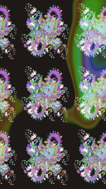 Robot resim. Moda baskıları için zarif bir şablon. Çiçekli yaz çiçekleri. Küçük çiçekte güzel bir desen. Küçük renkli çiçekler. Motley illüstrasyonu.