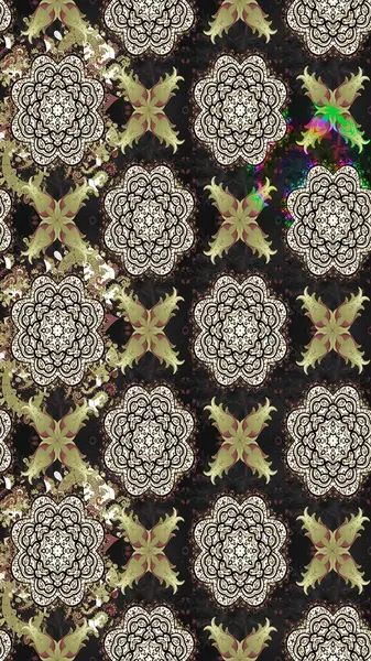 Raster illüstrasyonundaki çiçek desenli çizim. Gri renkli çiçekler.