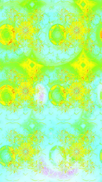 Raster illüstrasyonu. Çiçekli karalama şeklinde Raster çiçek deseni. Yumuşak, yeşil renkte bahar çiçekleri.