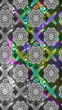 Gri renkli güzel çiçekli eskiz deseni, suluboya çiçek deseni, duvar kağıdı, kart ya da kumaş için fayanslı. Raster..