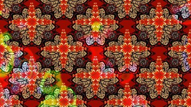 Düz Çiçek Elementleri Tasarımı. Renkli Bahar Teması eskiz kalıbı. Parlak arkaplan eskiz desenli çiçekli fantezi tasarımı.