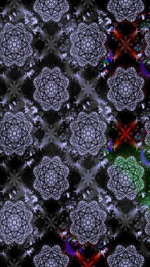 Organik motif arka planı. Çizim kalıbı. Raster illüstrasyonu. Ultraviyole kumaş deseni.