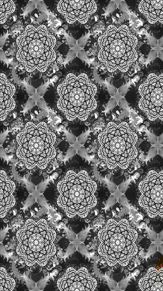 Raster Illustrasyon 'daki Çiçek Deseni' nin son moda çizimi. Gri renkli çiçekler. Renkli Yaz Temalı eskiz kalıbı. Düz Çiçek Elementleri Tasarımı.