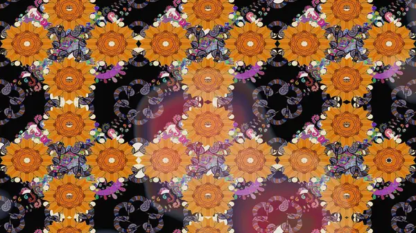 Turuncu renkli çiçekler. Yumuşak, bahar çiçekli arka plan. Raster çiçek desenli ve çiçekli..