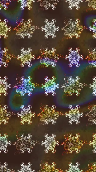 Klasik çiçek tasarımı elementleri. Kahverengi kıvırcık çiçekler kahverengi renklerde şekillenir. Raster illüstrasyonu.