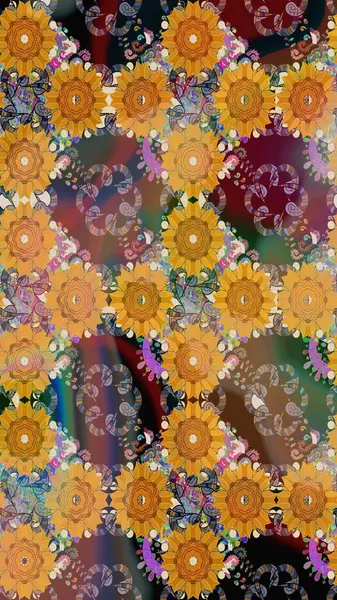 Küçük çaplı çiçeklerdeki basit şirin desenler. Tekstil veya kitap kapakları, imalat, duvar kağıtları, baskı, hediye paketi ve yapıştırma kitabı için çiçek eskizi geçmişi. Raster illüstrasyonu.