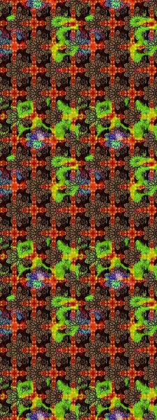 Renkli Bahar Teması eskiz kalıbı. Raster illüstrasyonundaki çiçek desenli çizim. Siyah renkli çiçekler. Düz Çiçek Elementleri Tasarımı.